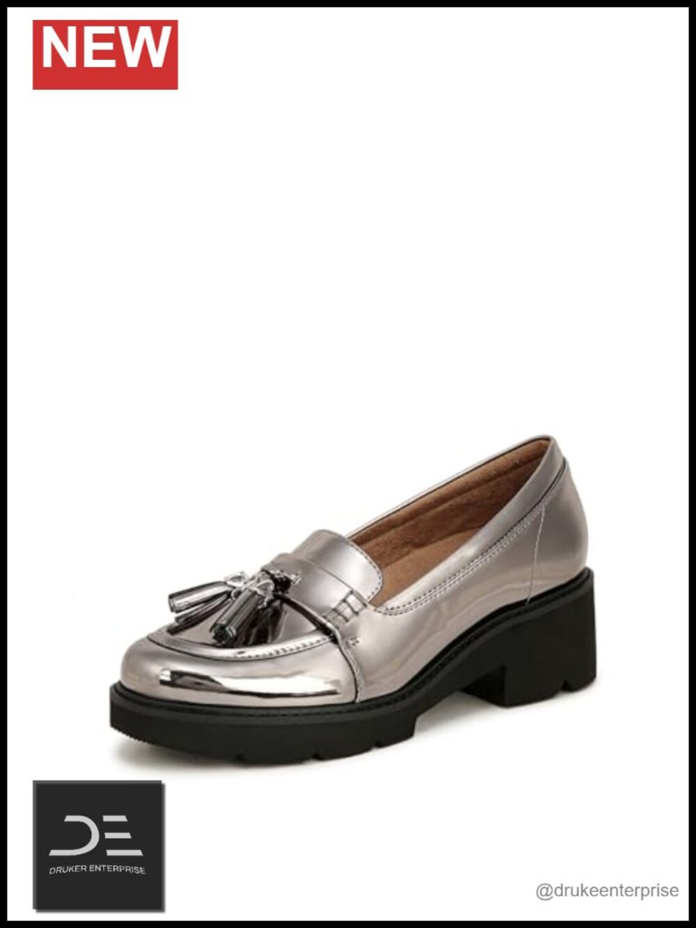 Naturalizer Heeled Tassel Loafer Women's Platform Shoes Slip On Comfort Work